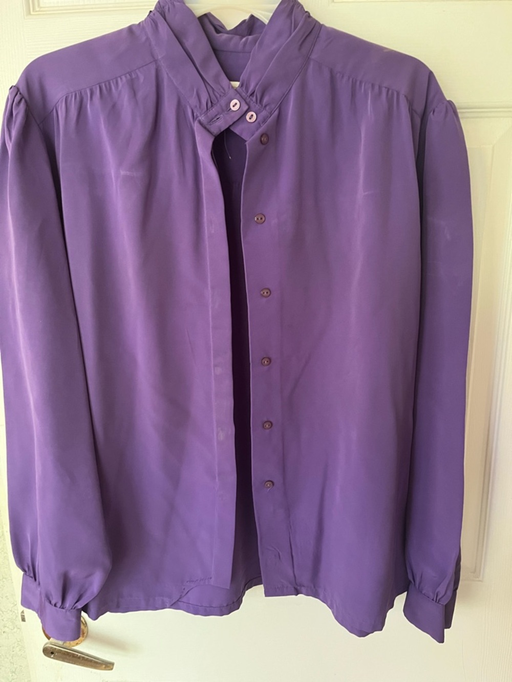 Pendleton Purple Blouse with Gathered Detail size 18